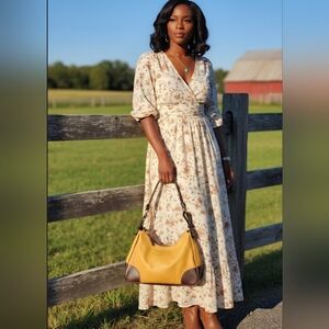 Dooney & Bourke Yellow and Brown Hand Bag